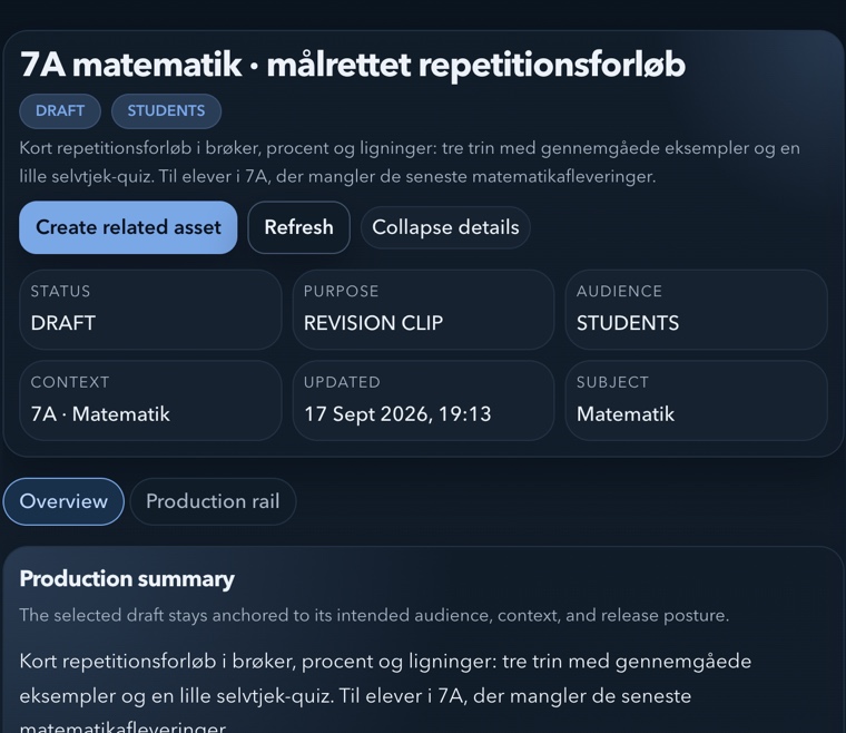 Schoolatic Studio: a targeted revision package drafted for a class.
